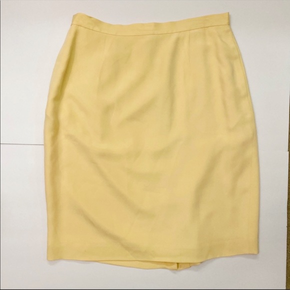 Vintage Yellow Skirt, 100% silk with pockets - Picture 1 of 6